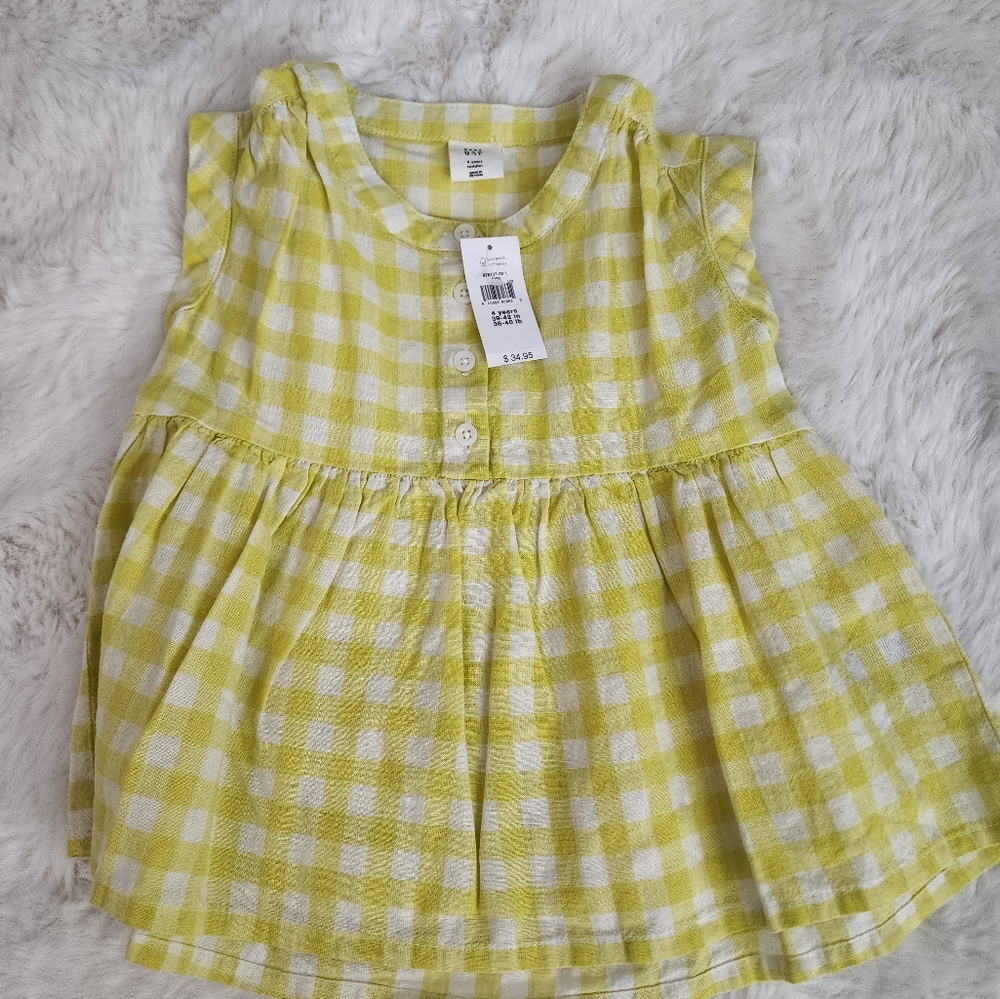 Toddler Linen-cotton Peplum Top